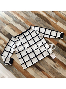 E1 撤GUI 你们喜欢的 好东西!素雅格子一字领毛衣