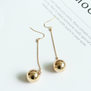 冷淡風(fēng) F01 美國(guó)DAN INS風(fēng) 鏈條耳釘 小圓球