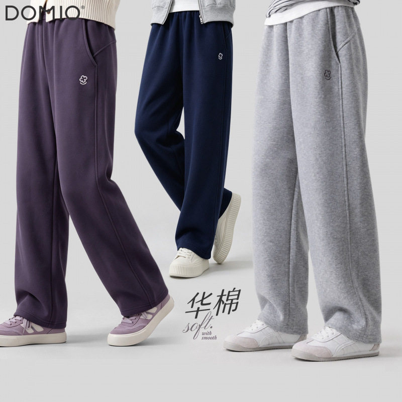 多妙屋女童藏蓝阔腿裤春秋新款