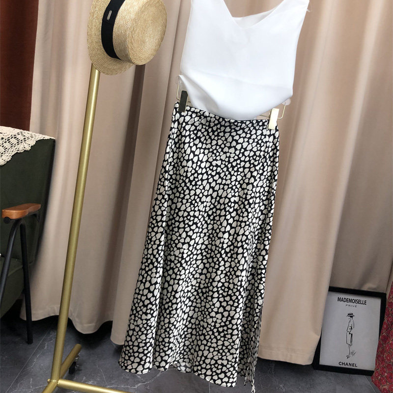 丁摩 夏季半身裙重磅真丝侧开叉桑蚕丝裙子Q122046