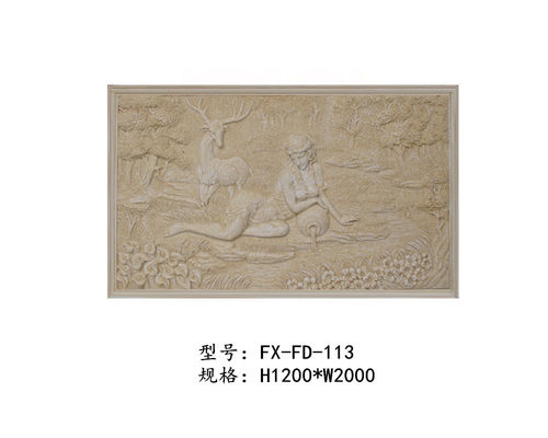 艺术砂岩立体浮雕美女F113电视浮雕背景墙玄关背景壁画
