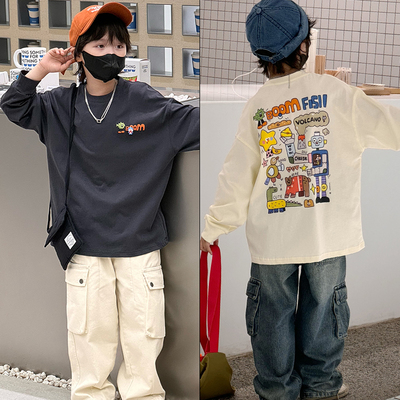 大E小e涂鸦印花长袖T恤男女童