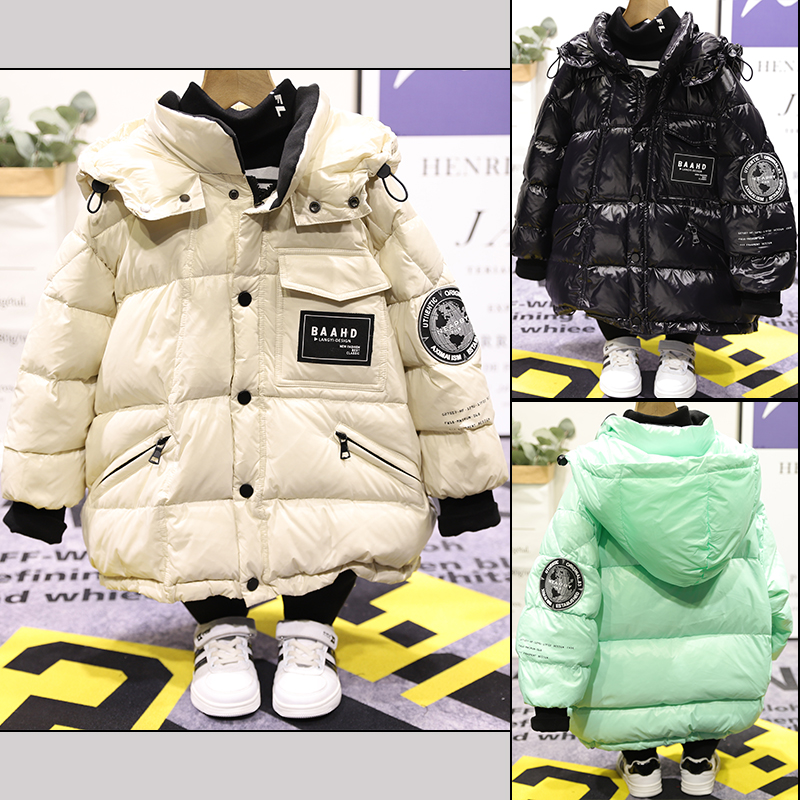 大E小e童装冬新款90白鸭绒儿童羽绒服男女童保暖外套潮21808