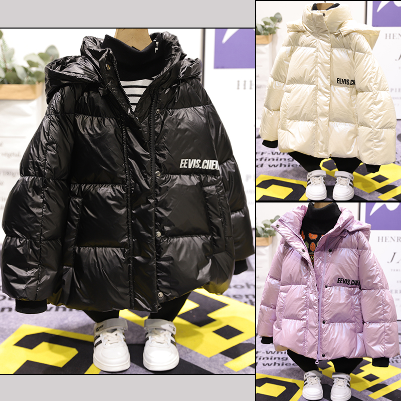 大E小e冬季新款90白鸭绒儿童连帽羽绒服男女童保暖外套21801