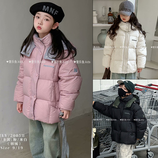 童乐鱼童装2024冬季新款男女童三防90白鸭绒加厚羽绒服外套潮2005