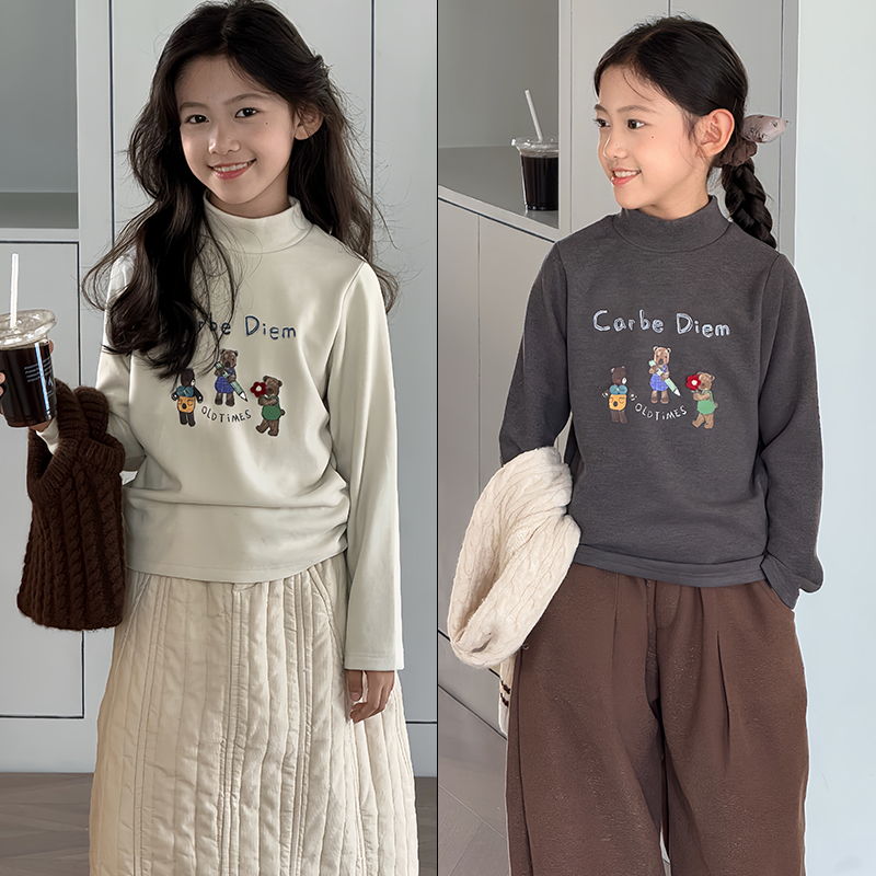 大E小e女童装2025冬款打底衫T恤