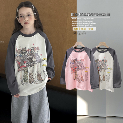 啦芙莱女童韩版卡通动漫印花T恤