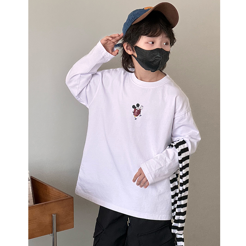 大E小e男女中大童卡通长袖T恤