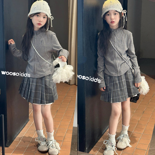 吾束wooso女童韩版时尚休闲外套