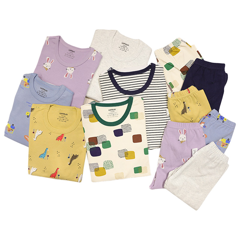 啦芙莱秋冬季新款男女童儿童韩版卡通秋衣秋裤内衣套装家居服