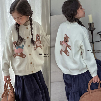 牛哆哆针织毛衣中大童羊绒衫