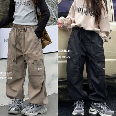 BOQ中大童休闲裤男女童工装裤