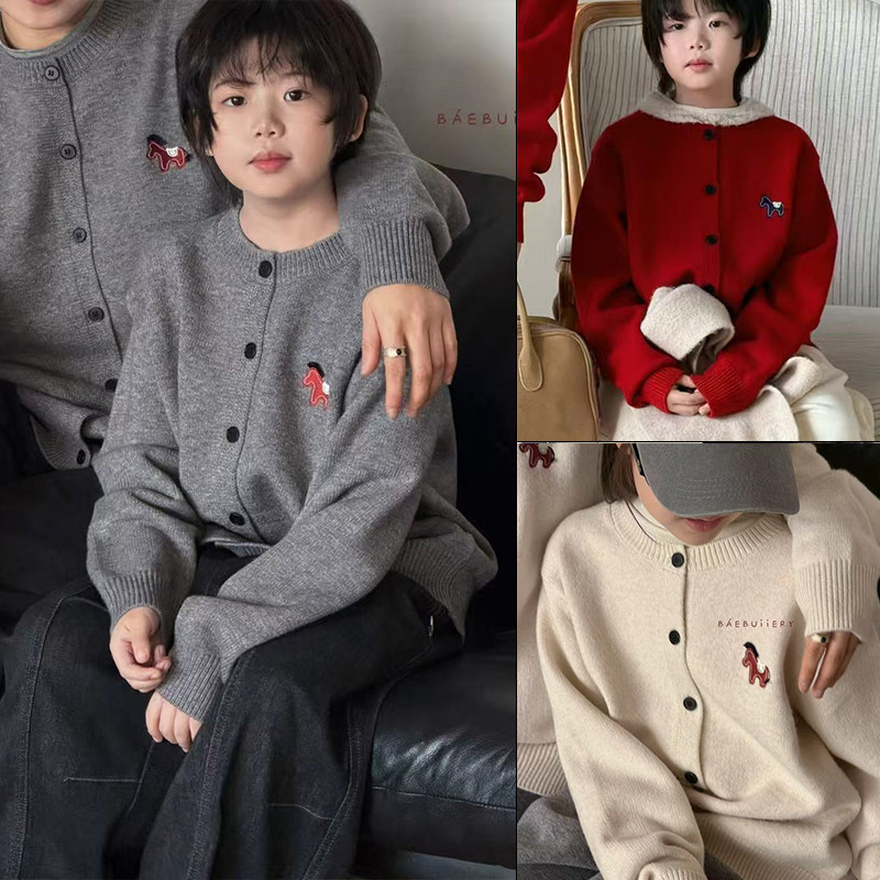 品牌童装2025冬季新款男女童小马刺绣开衫年服毛衣针织外套529501,童装/婴儿装/亲子装,毛衣/针织衫,淘宝优惠券,粉丝福利购,淘宝优惠卷