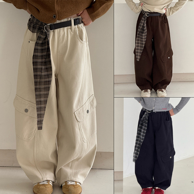 大E小e童装女童韩版休闲工装裤