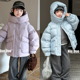 牛哆哆童装2025冬新款男女童90白鸭绒羽绒服中大童保暖外套55261