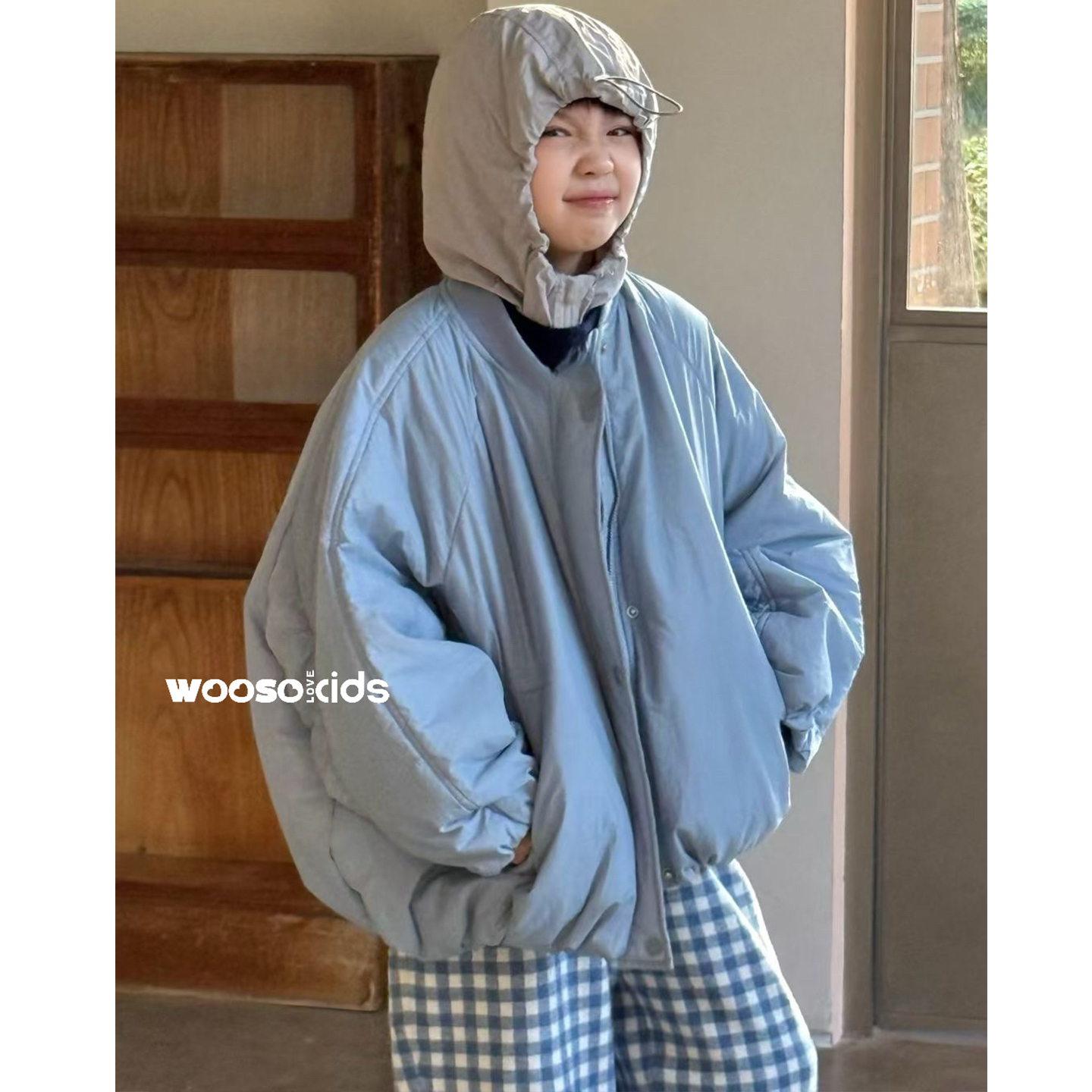 吾束wooso韩版面包服夹棉外套