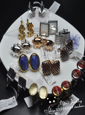 美国KM原单样品室 复古vintage古董风格年代风情西装衬衫礼服袖扣