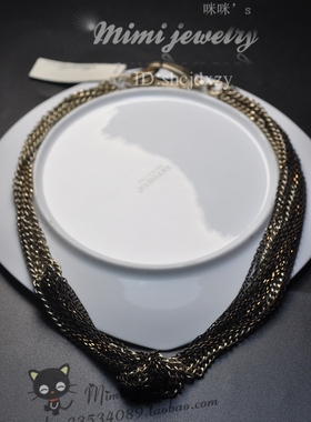 美国复古时尚风ins孤品短项链