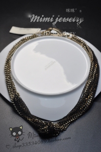 美国KC原单打标复古vintage时尚ins个性 情结 短项链 样品室孤品