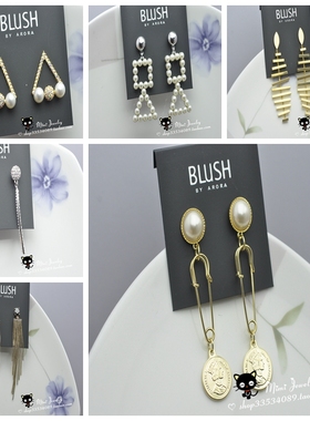 韩国B牌ins网红文艺复兴清新复古闪耀耳环vintage孤品合辑230201