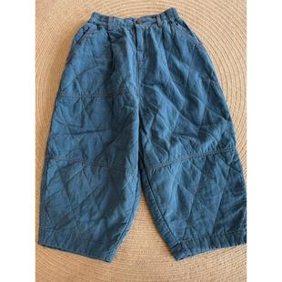 碧云染亚麻色织高品八分棉裤 25935A