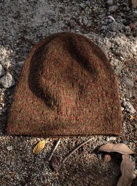 25冬款复古编织简约款破洞设计花线羊毛帽#08589