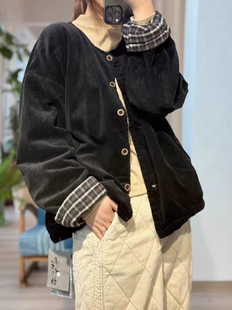 忆古朴拙双面穿休闲棉衣250702