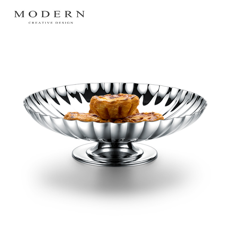 摩登MODERN轻奢北欧不锈钢果盘