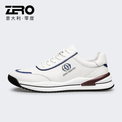 ZRO零度男鞋官方正品运动休闲鞋秋冬真皮阿甘鞋软面皮旅游鞋跑鞋