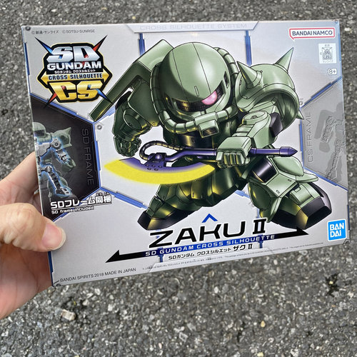 万代动手拼装模型sdcs04扎古渣古绿色扎古zaku2骨架模型 BB战士