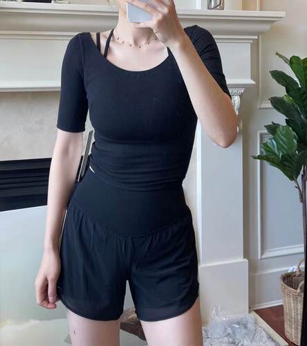 lululemon代购 Ribbed Micro-Modal Half Sleeve瑜伽莫代尔短袖