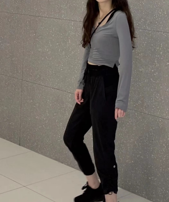 lululemon代购 Dance Studio Crop 25 轻薄休闲九分瑜伽裤女