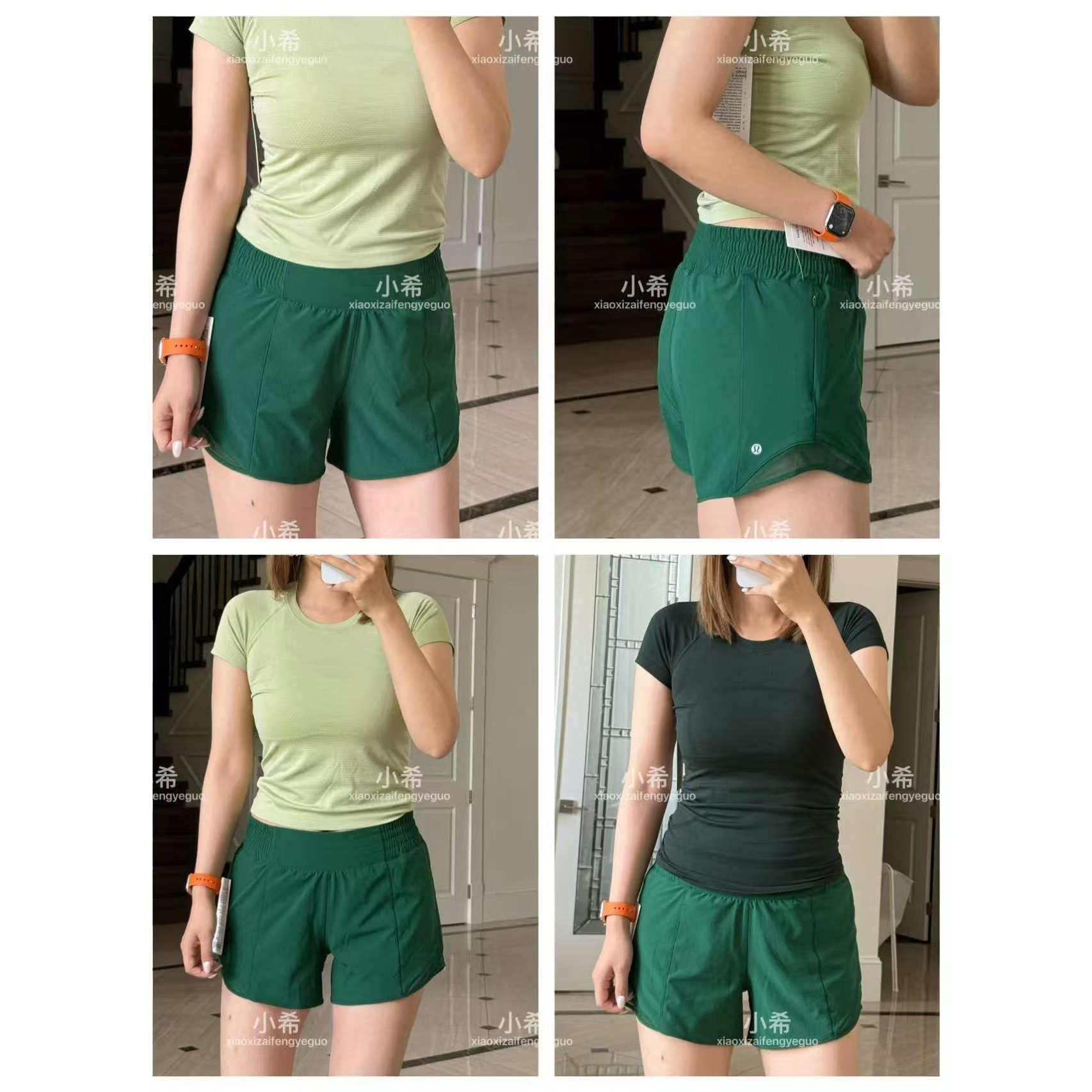 lululemon代购 Hotty Short 4"HR高腰瑜伽运动速干有内衬短裤女
