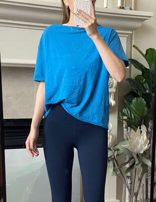 lululemon代购 Back In Action SS显瘦柔软宽松瑜伽运动休闲短袖
