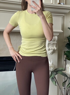 【国现】lululemon Hold Tight Short Sleeve修身瑜伽休闲短袖T恤