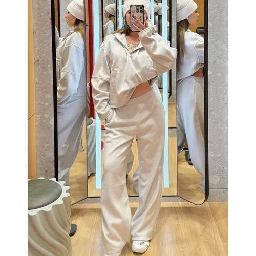 lululemon代购 Plush Velour Mid-Rise Pant  休闲拉绒阔腿裤