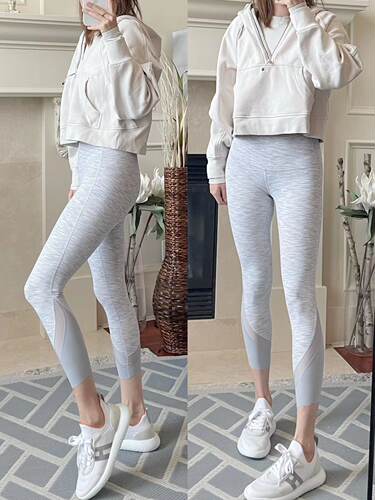lululemon代购 Wunder Under Crop II Scallop 23花边速干瑜伽裤