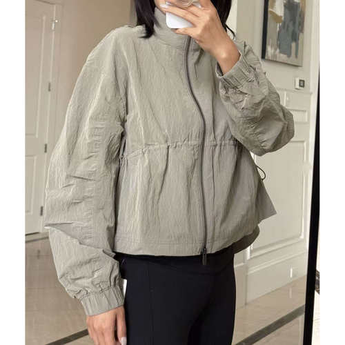 lululemon代购 Crinkle Nylon Cinchable 女士褶皱尼龙休闲外套