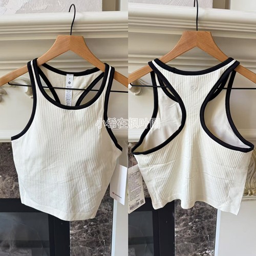 lululemon Ebb to Street Cropped  Tank 含胸垫工字短款瑜伽背心