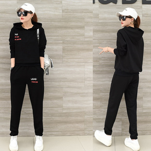 120-210斤大码女装春秋卫衣两件套超大码显瘦宽松加肥加大号显瘦