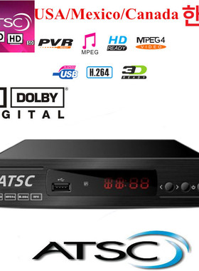 Korea USA Canada Mexico ATSC-T TV Tuner HDTV Set Top Box