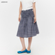 格子半身裙女高腰百褶中裙百搭法式 新款 气质短裙子 夏季 AIRHOOD