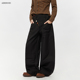 复古阔腿长裤 AIRHOOD 宽松垂坠情侣弯刀西裤 高级感美式 女 2025秋季