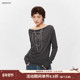 AIRHOOD T恤设计感斜肩ins露肩上衣女 辣妹长袖 2026春季 一字领美式