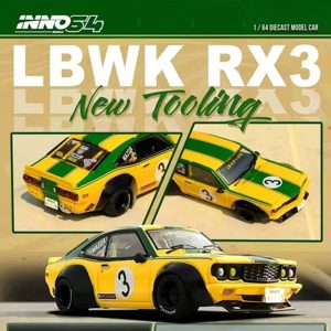 24年7月预INNO1:64马自达MAZDA RX-3 LBWK宽体改装合金汽车模型