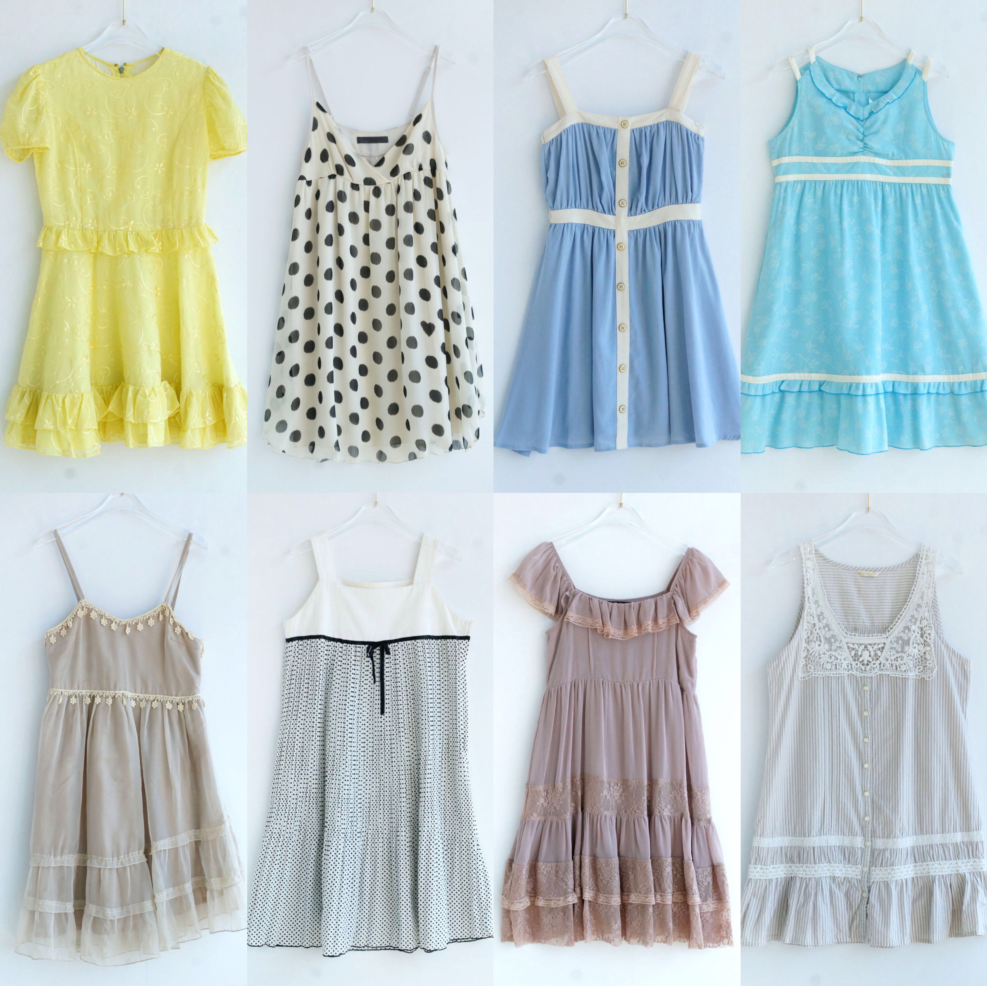 古着vintage复古2022春夏甜美少女软妹蕾丝荷叶边雪纺吊带连衣裙