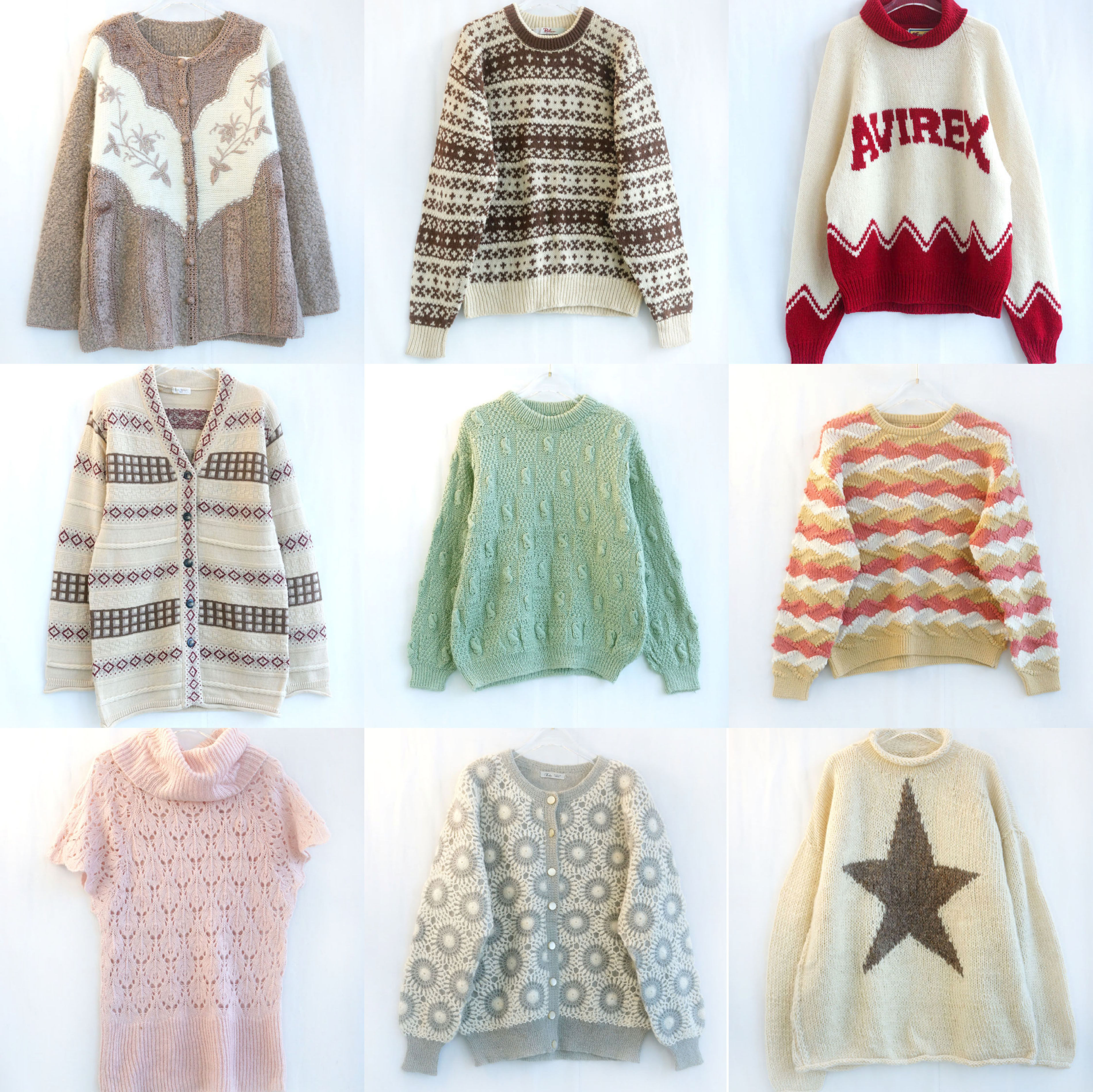 复古毛衣日系2021秋冬软妹萌北欧麻花新款古着vintage套头衫孤品