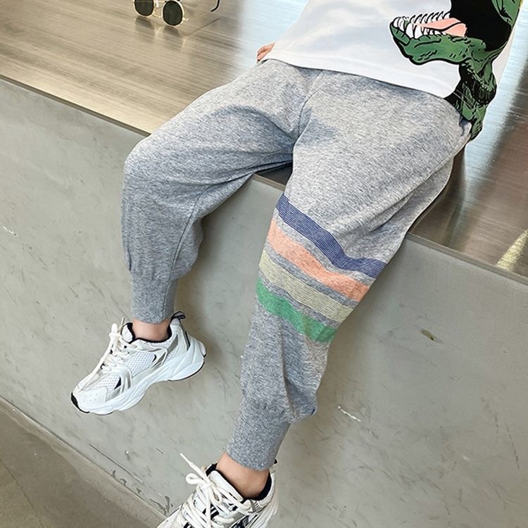 儿童夏季薄款宽松长裤男女孩运动精梳纯棉大裤档防蚊防晒休闲长裤