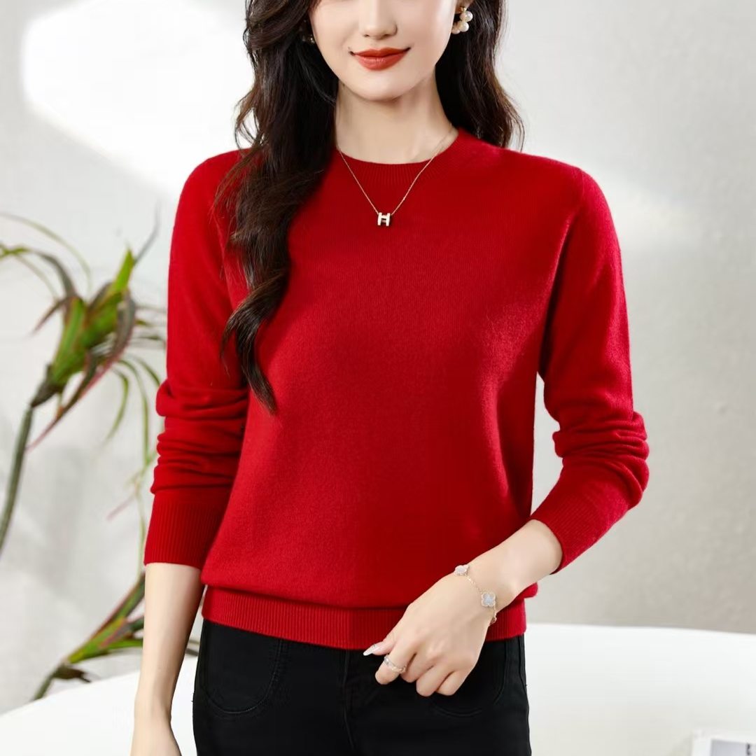 圆领】91%羊毛+9羊绒！羊毛羊绒衫女圆领长袖针织小衫,女装/女士精品,羊绒衫,淘宝优惠券,粉丝福利购,淘宝优惠卷