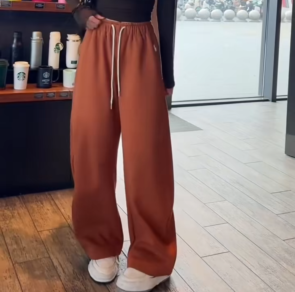 九天国际欧货南瓜色直筒弯刀裤休闲卫裤女加绒加厚#8876,女装/女士精品,休闲裤,淘宝优惠券,粉丝福利购,淘宝优惠卷